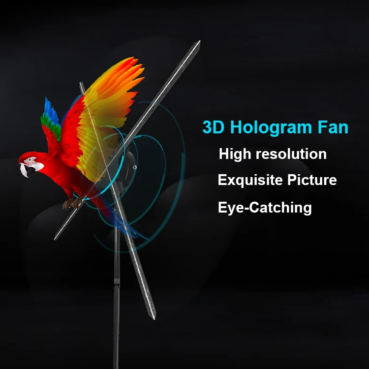 4K 1080P 65 ซม.โฮโลแกรม 3d จอแสดงผล Holographic พัดลม Led 3d โปรเจคเตอร์พัดลม Holographic Display 3d แฟนโฮโลแกรม