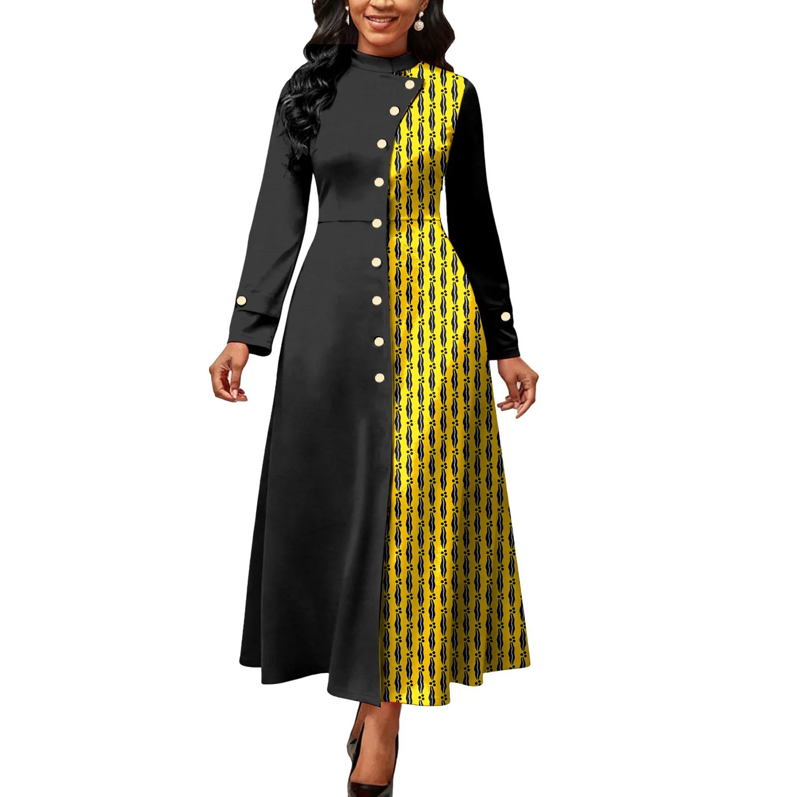 Afrikaanse jurk voor dames Dashiki kledij Ankara lange patchwork jurk Kente print kleding voor feest