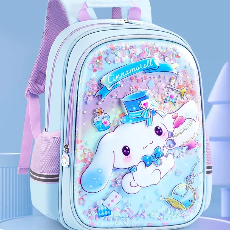 Sanrio Hello Kitty Primary School Bag Girls Large Capacity Backpack 1-6th Grade Cartoon Cute Kuromi Children\'s School Backpack