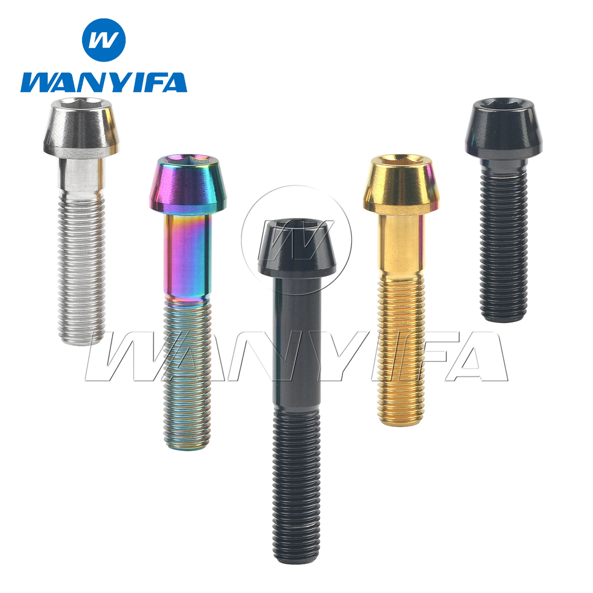 

Wanyifa Titanium Bolt M10X20/25/30/35/40/45/50/55/60/70/80/85/90/100Mm 1.25/1.5mm Pitch Hexagon Socket Head Screw for Motorcycle