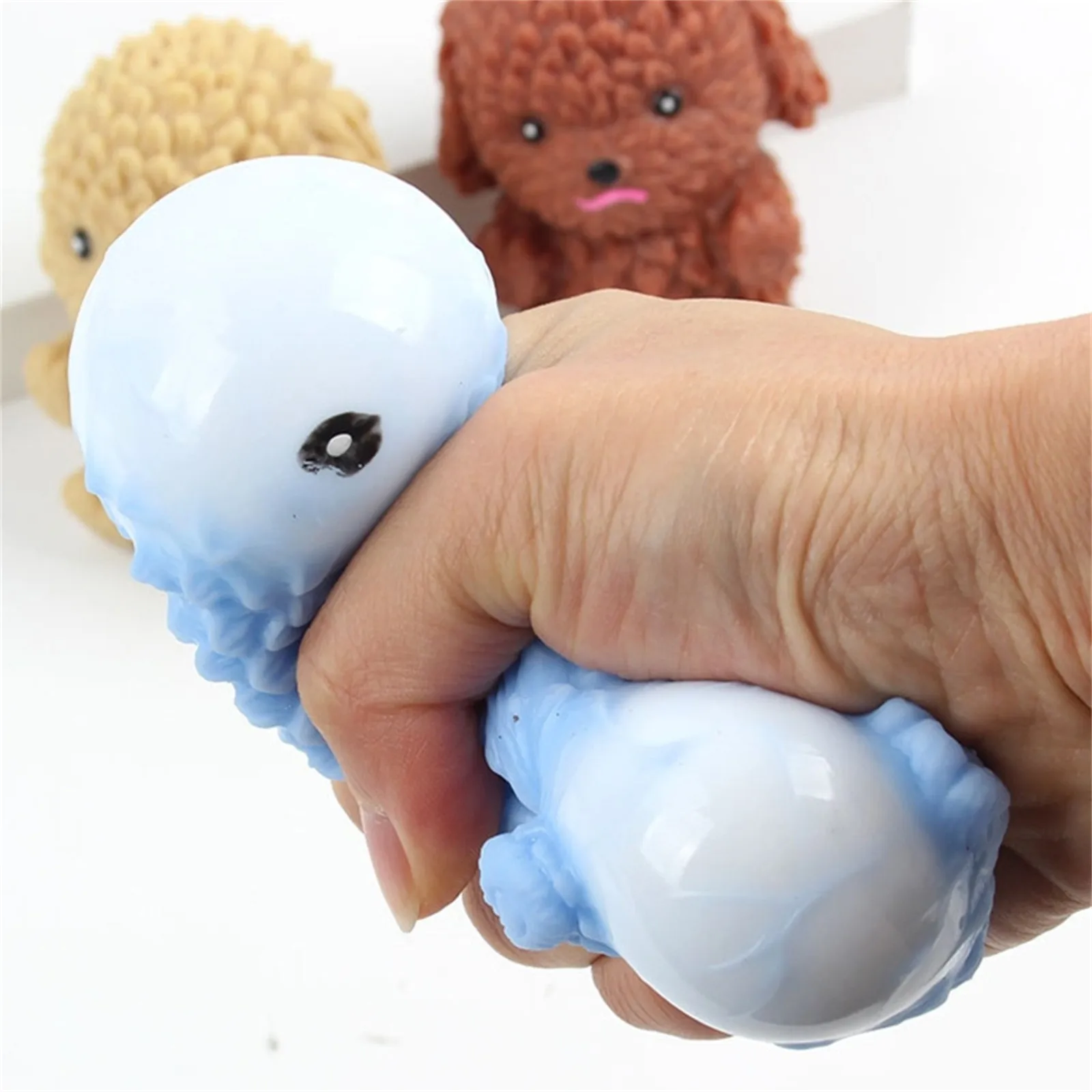 Pinch Dog Cute Squishy Sensory Toy Decompression Artifact Vent Toy Dog Shaped Stress Relief Balls Slow Toys For Or Teens Gifts