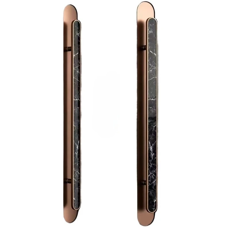 Printed marble pattern modern door handle, suitable for the wooden glass entrance doors of luxury hotels