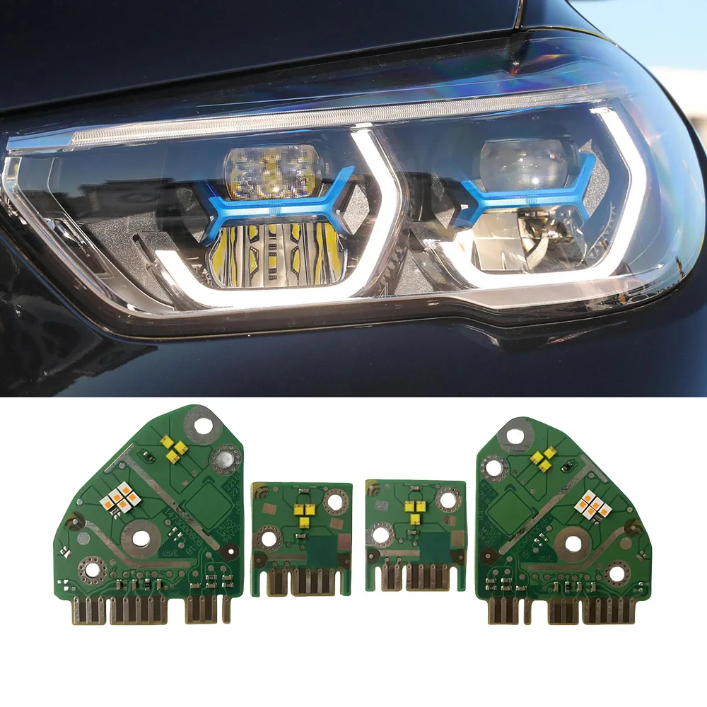 Superbright White DRL Boards For BMW 2020-2022 X5 G05 X6 G06 40ix 50ix Laser Headlight Daytime Running Light EURO Signal Modules