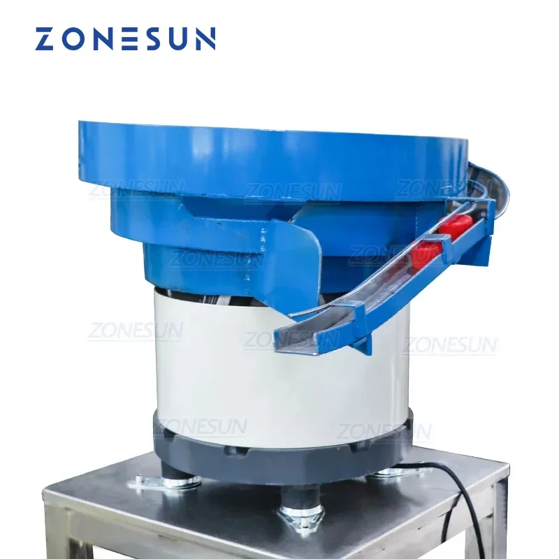 ZONESUN Vibratory Feeder pump sprayer cap vibratory bowl feeder automatic bottle bowl sorter unscrambler for Capping Machine