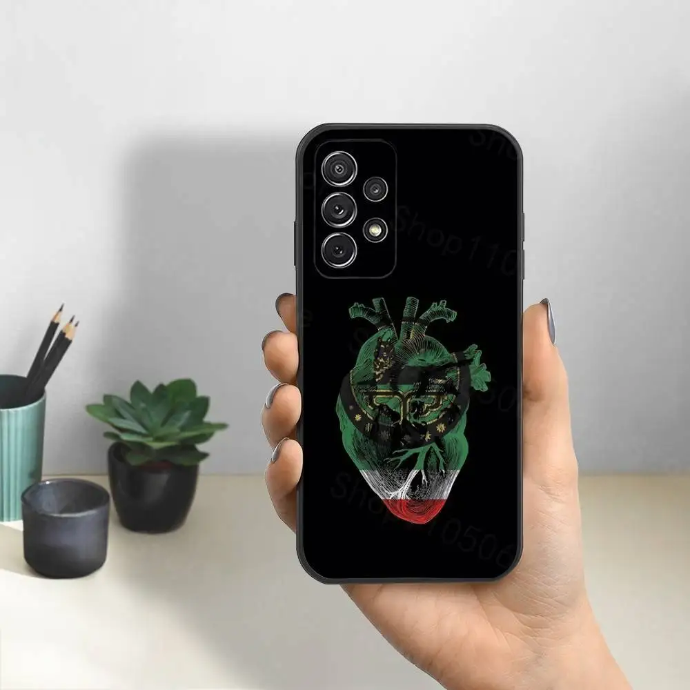 Bandeira arte c-chechen capa de telefone para samsung s25, s24, s23, s22, s21, s20, s10, ultra, plus, lite, fe, capa preta de silicone macio