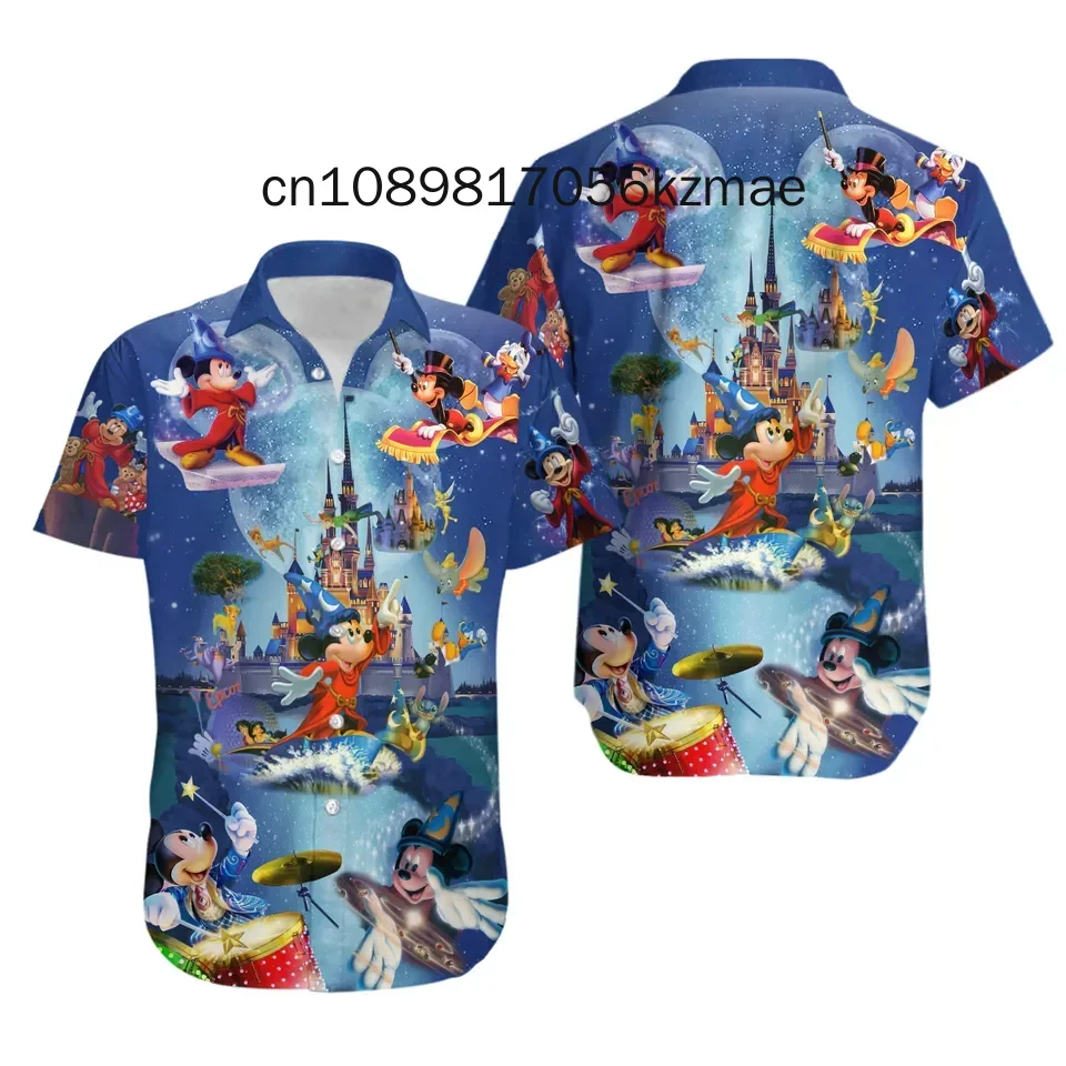 Disney Magic Castle Aloha Hawaiian Shirt Summer Fashion Short Sleeve Shirts Men Women Casual Beach Shirts Disney Hawaiian Shirts