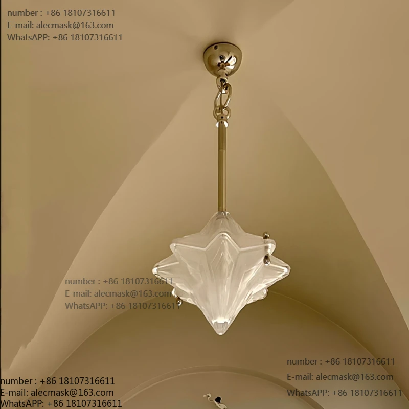 

Medieval French star entrance bedroom bedside chandelier light luxury designer