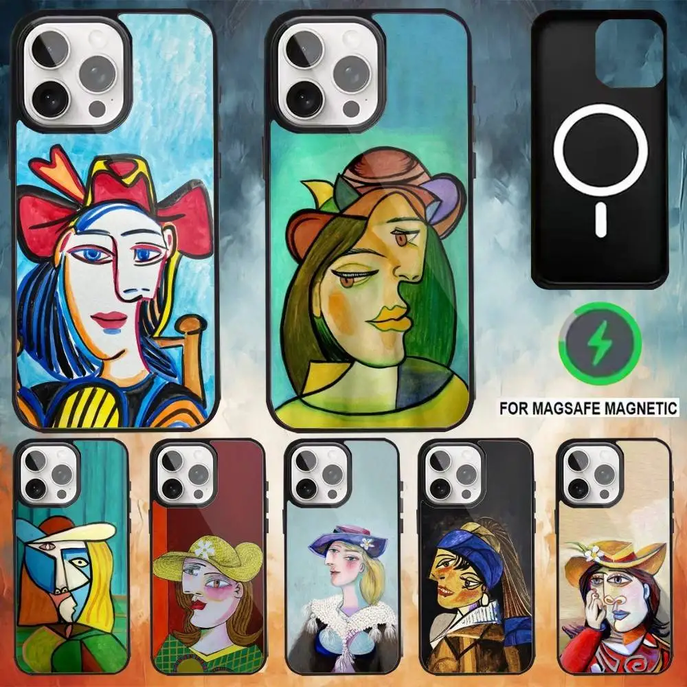 

Abstract Art Painting Phone Case For iPhone 17,16,15,14,13,12,Plus,Pro,Max for Magsafe Magnetic Wireless Charging
