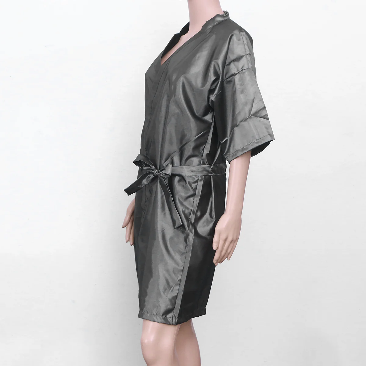 

Salon Client Gown Robes Cape Hair Salon Smock for Clients (Silver Grey) hair cutting cloth smock for hair cutting