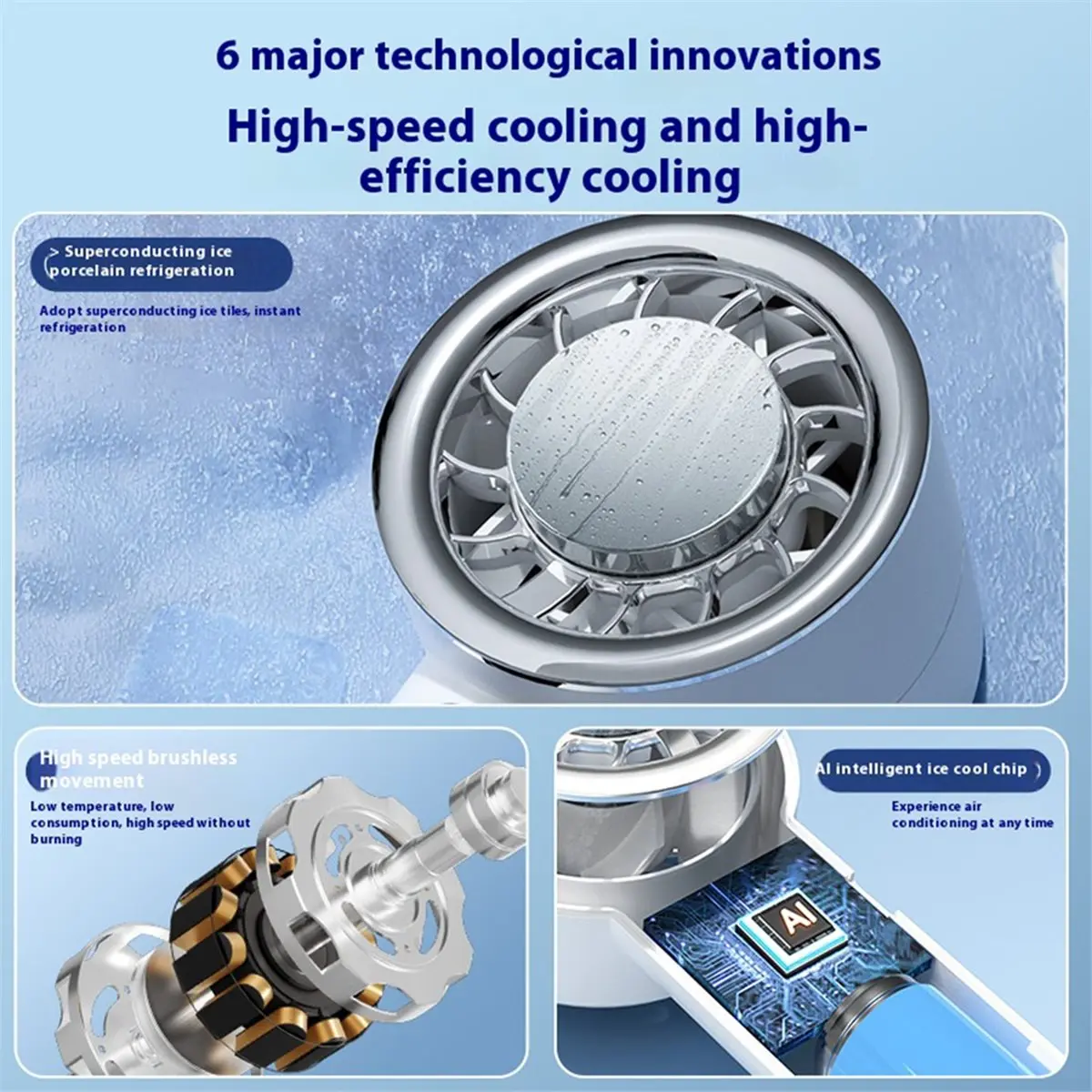 【STABLE QUALITY】Portable Ice Compress Handheld Turbine Fan 5 Speed Adjustable Mini Personal Fan Rechargeable Battery Powered Fan