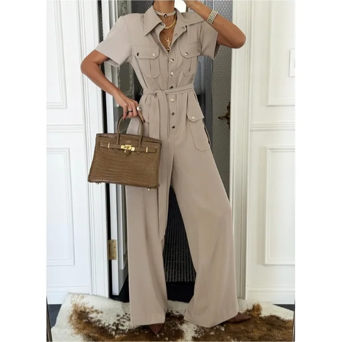 Elegant Casual One-Piece Suit by Nemo Home Comfortable Cotton Polyester Blend Ladies Summer Fashion Umbrella Pants Style
