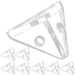 8pcs Acrylic Display Case Connectors Triangle Connectors Acrylic Display Case Corner Connector Brackets For Repairing Furniture