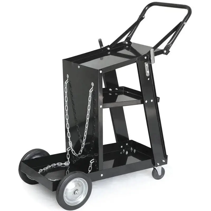 Multifunctional Welding Tool Cart, Mobile Storage Trolley for Argon Arc Gas Shielded Welder Auto Repair
