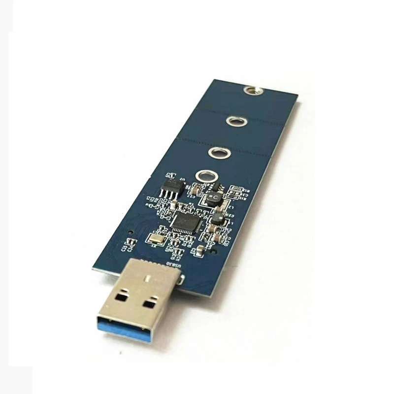 Blue M.2 NGFF HDD Adapter Card Solid State Drive To USB3.0 Adapter Card M.2 SATA Protocol B-Mey