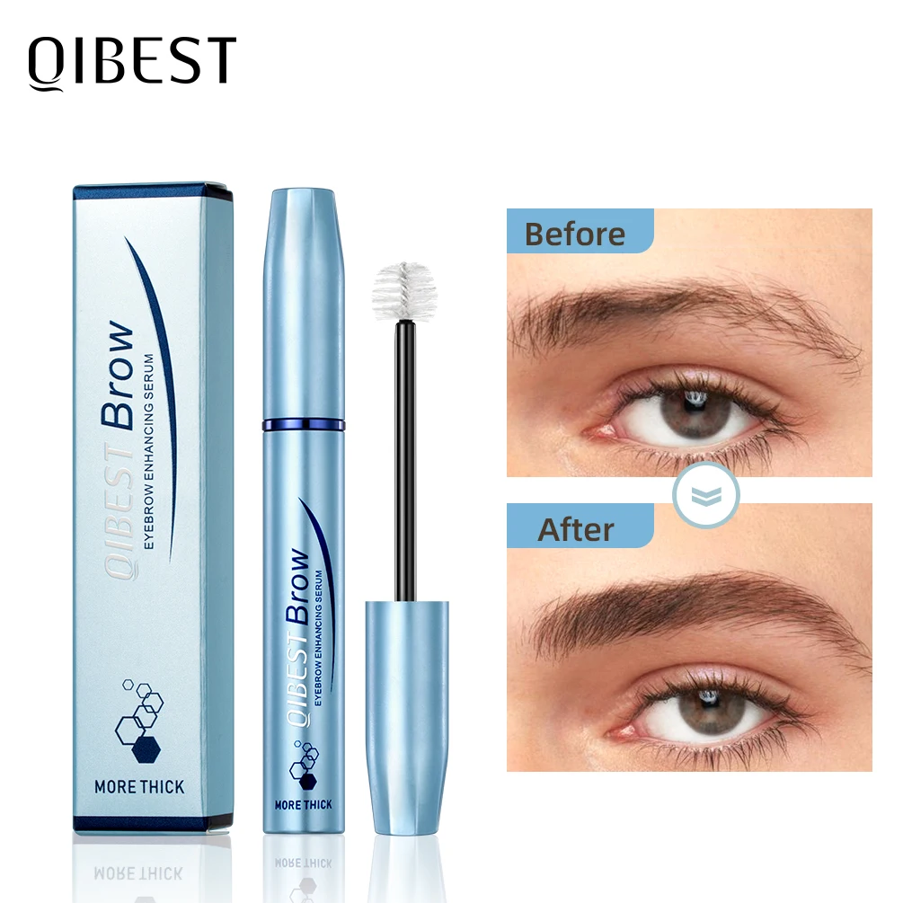 QIBEST-Soro Rápido De Crescimento De Sobrancelhas Para Mulheres, Natural Eye Brow Enhancers, Maquiagem Nutritiva, Brow Lift, Cosméticos Mais Grossos