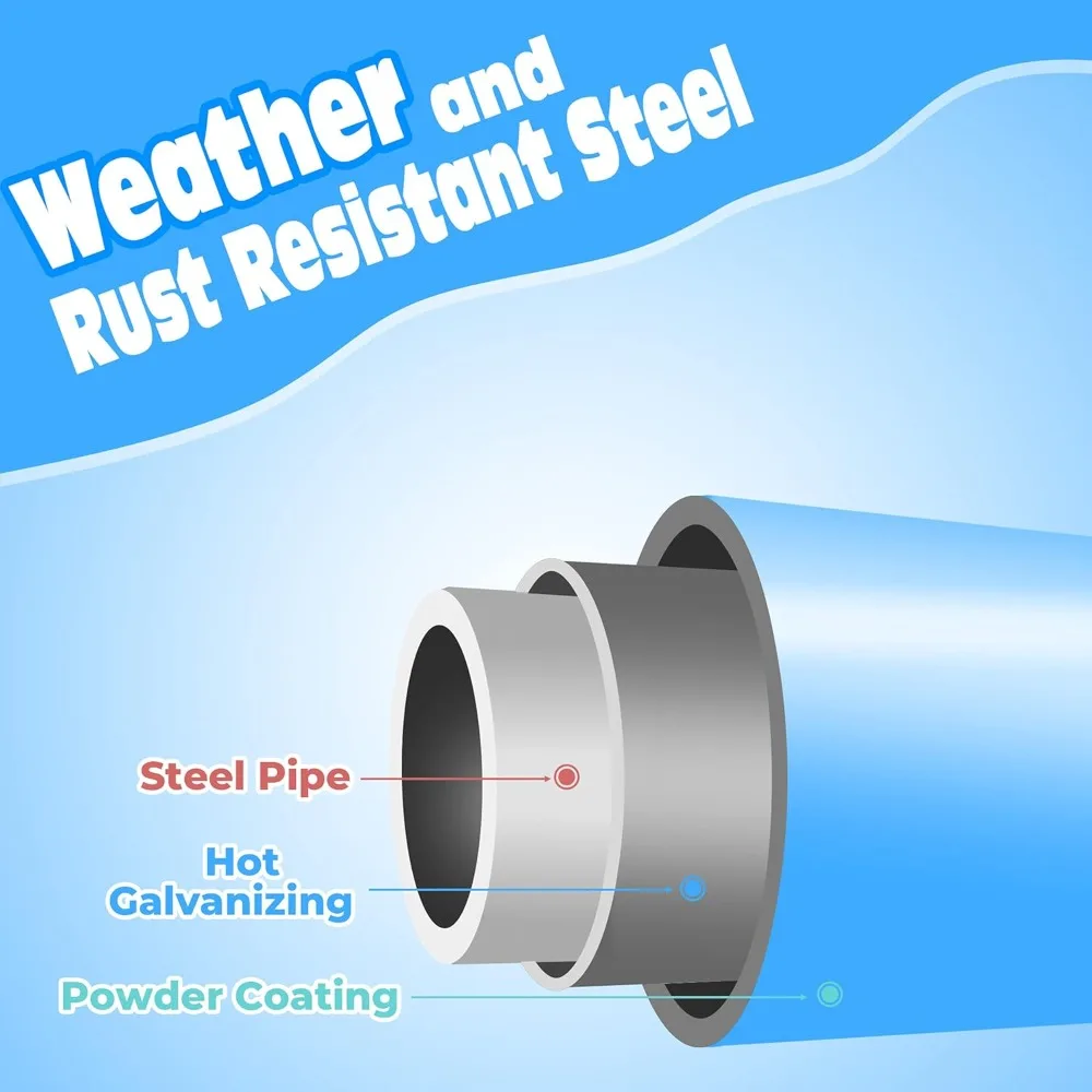 لعبة التسلق في الهواء الطلق للأطفال، صالة الألعاب الرياضية في الغابة مناسبة للأطفال الذين تتراوح أعمارهم بين 4-8 سنوات، هيكل تسلق بإطار فولاذي عالي 7 أقدام #3