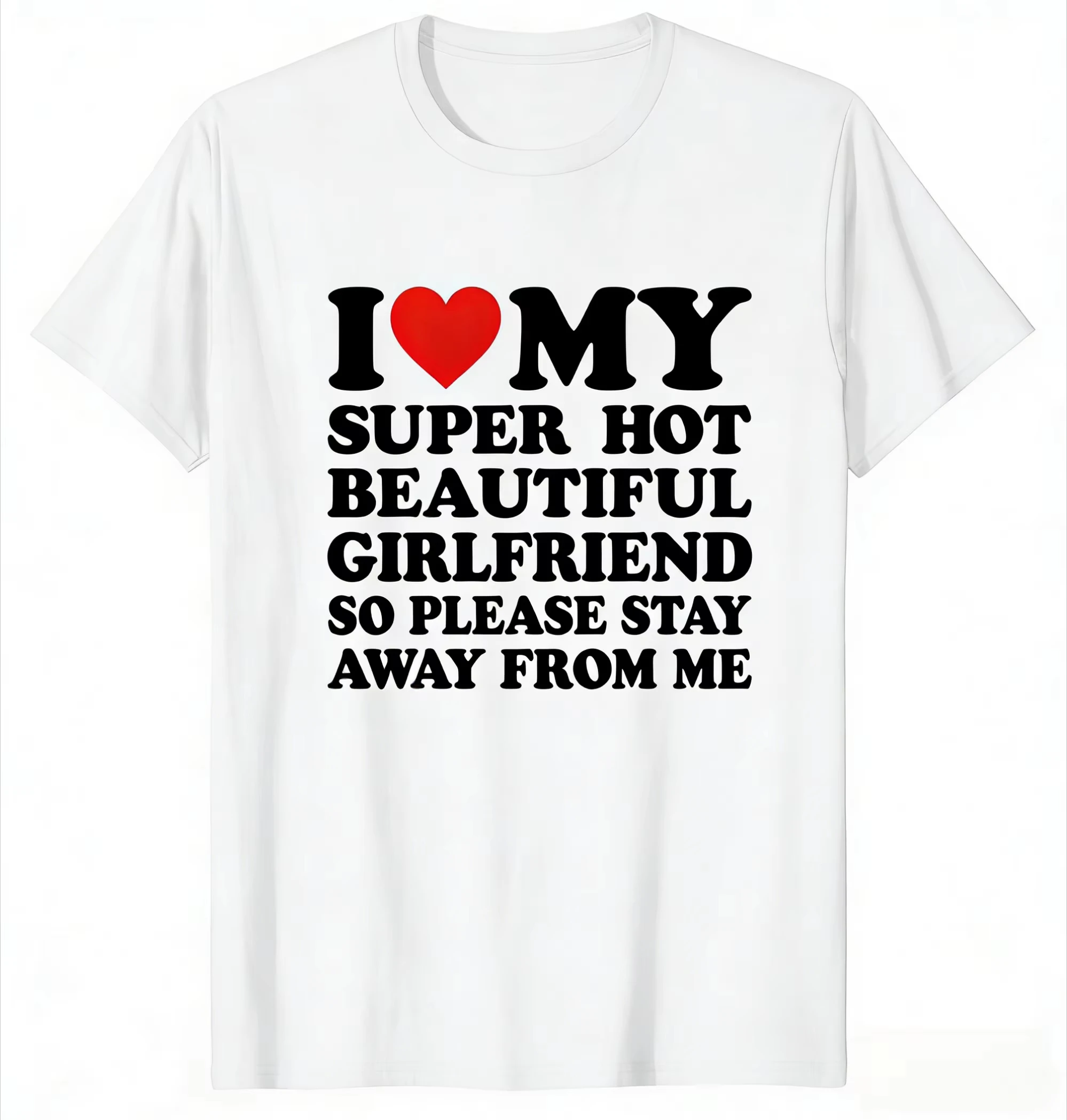2026 Lustiges Meme 'Ich Liebe Meine Freundin' Bedrucktes T-Shirt für Männer, Lässig Übergroß, Streetwear-Trend, Vintage Sommer-Paar-Shirt – Detail 10