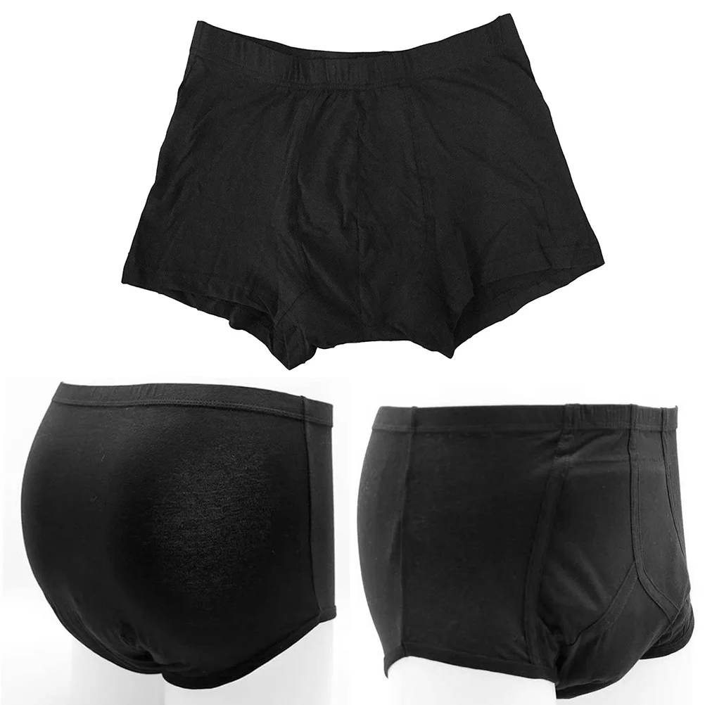 1 قطعة قابلة لإعادة الاستخدام الذكور سلس البول السراويل مقاوم للماء ألياف ماصة سريعة الجافة الملابس الداخلية للمرضى المسنين تسرب البول