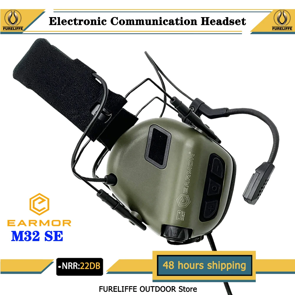 

EARMOR® M32SE Electronic Earmuffs,Noise Reduction Tactical Communication Headset with Microphone Shooting Hearing Protection