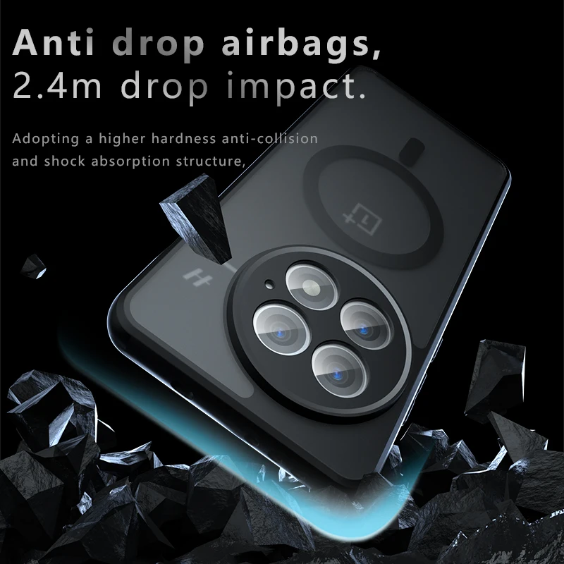 

Luxury Transparent Phone Case for OnePlus 13T 13R 13S 13 12 12R ACE 3 Nord 4 5 CE5 5G for Magsafe Magnetic Back Cover CL005