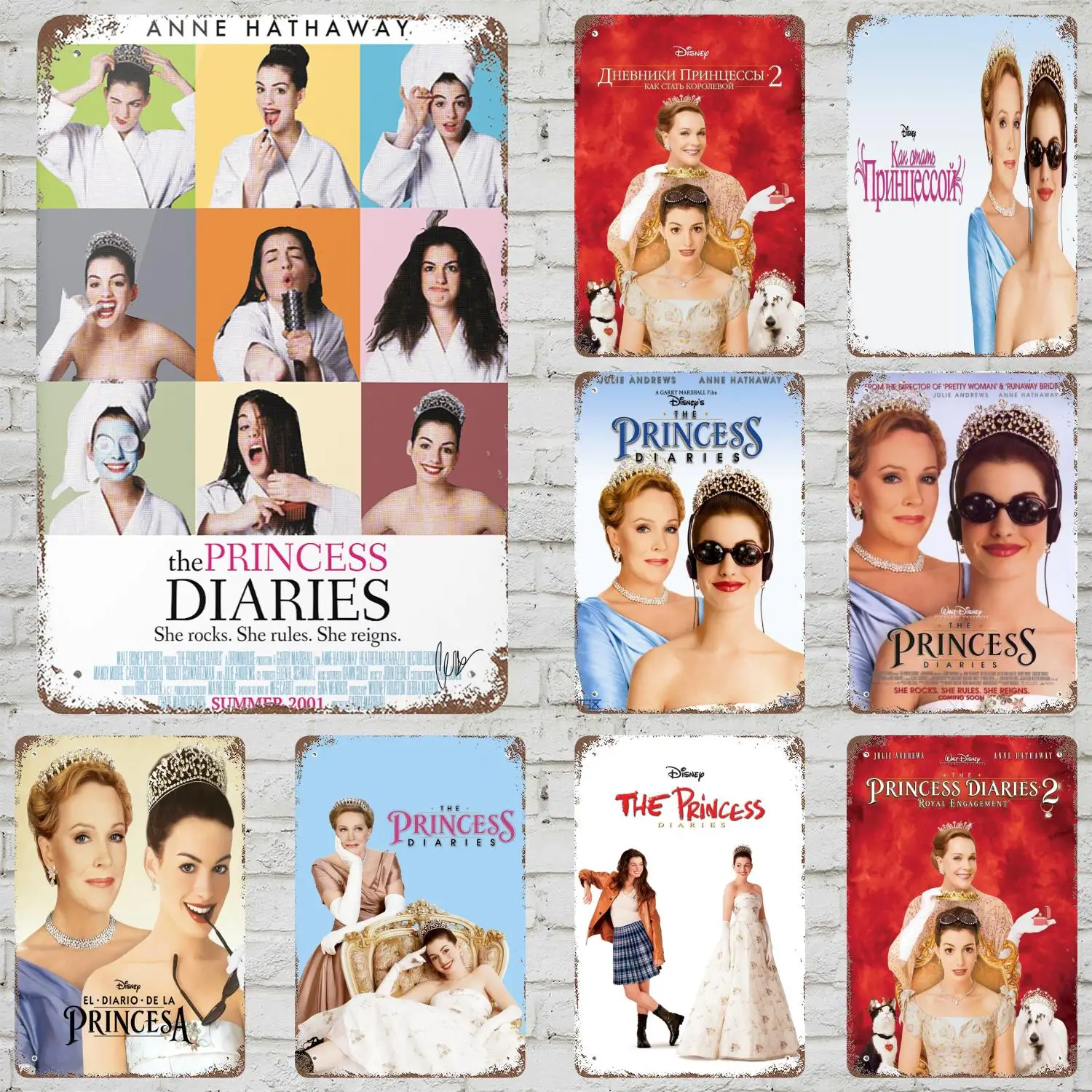 

MINISO The Princess Diaries 2 Decor Vintage Metal Signs Tin Signs Captain Poster Decor for Bar Pub Club Man Cave Wall Decoration