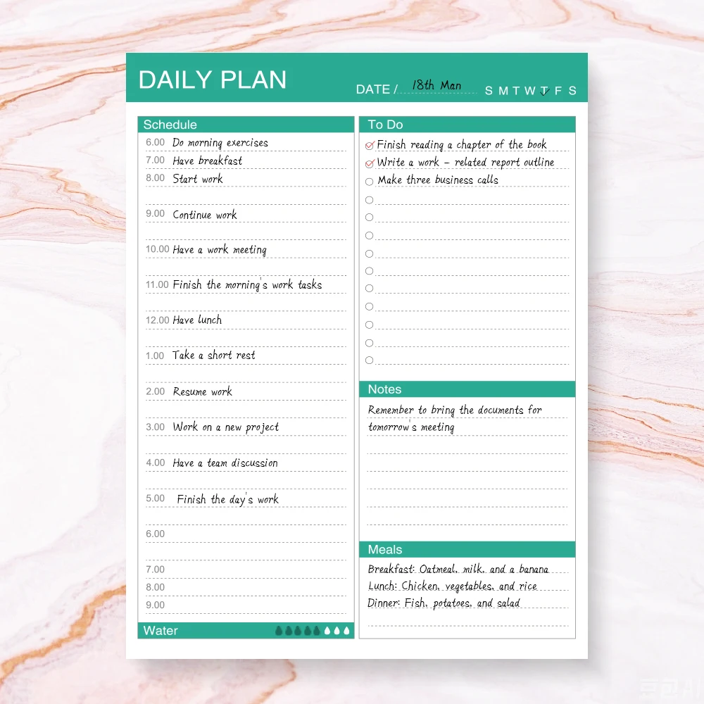 To-Do List Notebook - Daily Planner Notebook, Magnetic Refrigerator Sticker, No Date 52 Pages, 5.6