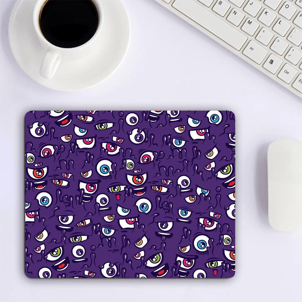 Evil Eyes Pattern Small Mouse Pad Computer Gaming Accessories Keyboard Mouse Mat XXL Laptop Office Desk Pad PC Gamer Mousepad