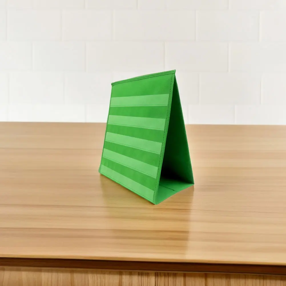 

Foldable Triangle Stand For Desktop Card Insertion Teaching Tool Portable Classroom Organizer Learning Display Slot Sturdy