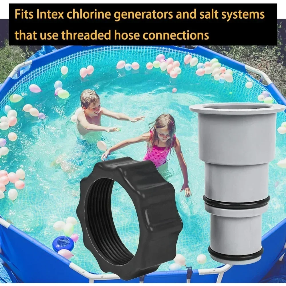 محول خرطوم حمام السباحة مع الياقة، أجزاء صيانة بديلة لأجزاء حمام السباحة لمضخات التوصيل الملولبة من انتكس