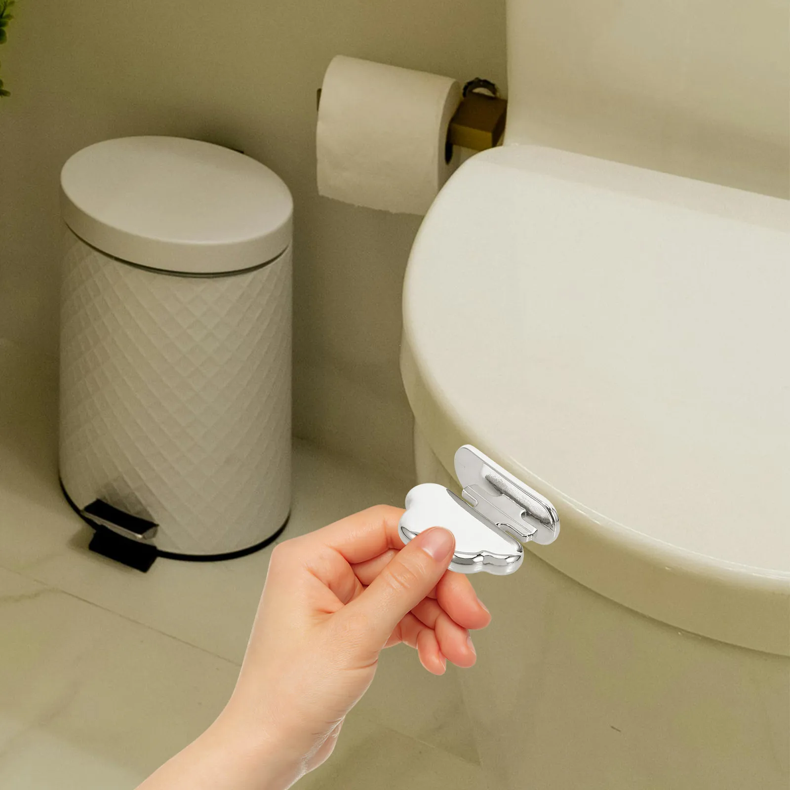 2Pcs Silicone Toilet Seat Lifter Animal Design Ergonomic Handle for Toilet Lid Lift Hygienic No Touch Operation Universal Fit