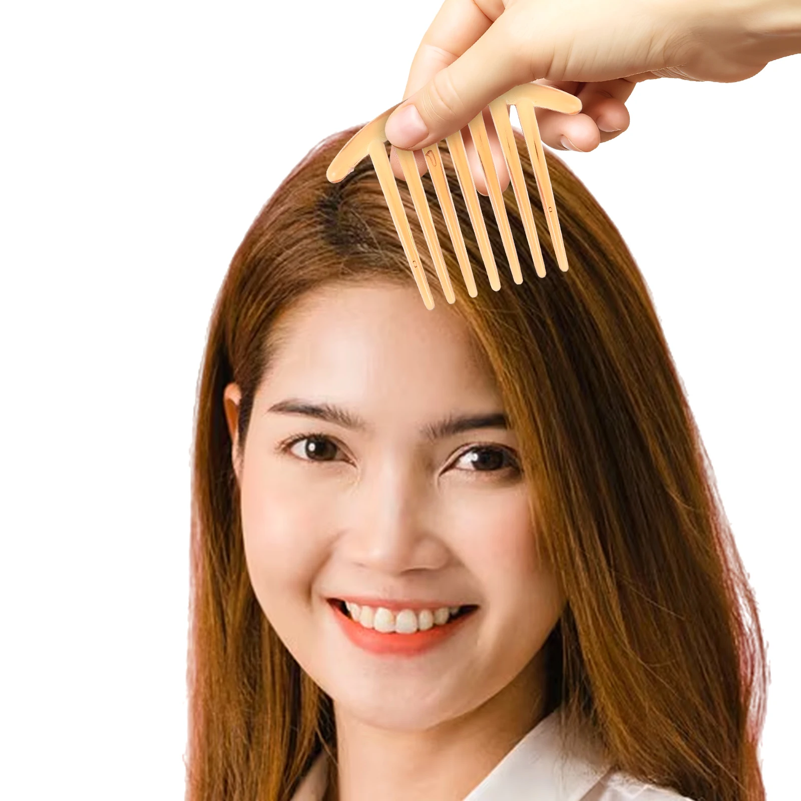 

2pcs French Hair Combs Women's Decorative Accessories Small Plastic Fine Teeth Lightweight Durable Portable Side Twist Hair