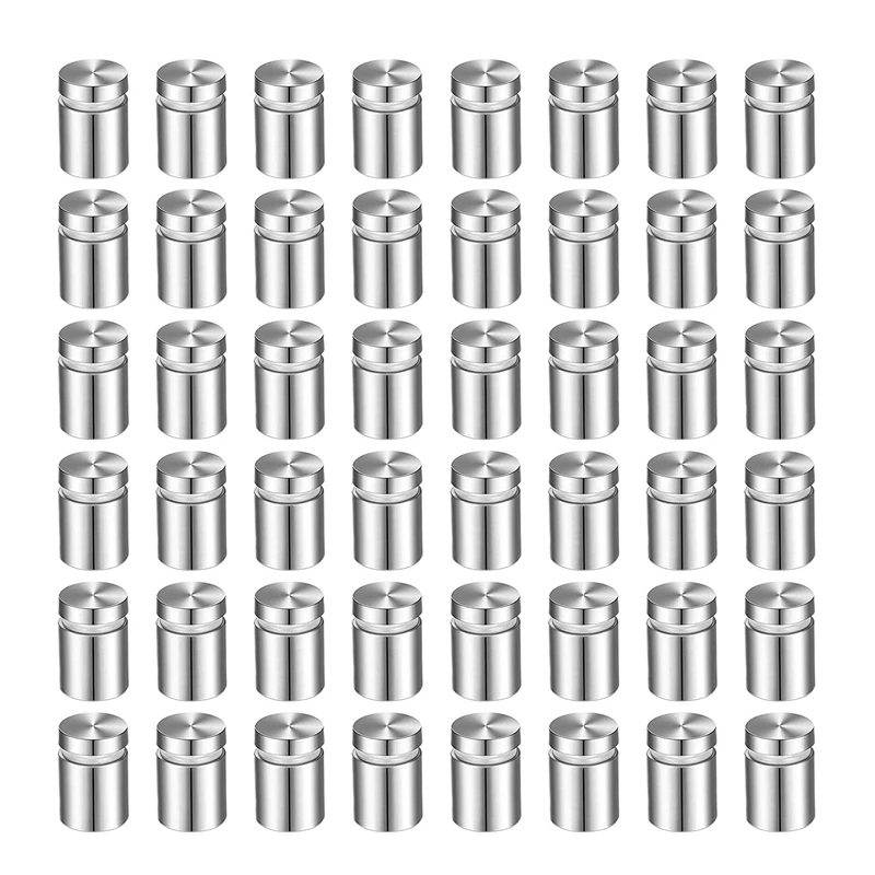 100 Pack Sign Standoff Screws Advertising Screws Stainless Steel Wall Standoff Mounts Glass Acrylic Nail (1/2 x 1 Inch)-A55K