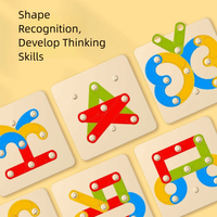 Variable Shape Matching Column Toys Game Jigsaw Board Intelligence Puzzle Geometric Column Set 3D Puzzle Game DIY Handmade Toys