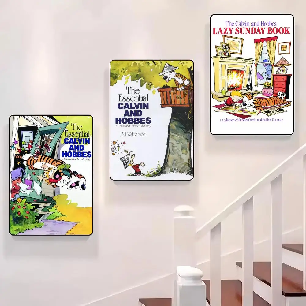 

Anime C-Calvin And H-Hobbes Poster Sticky Wall Waterproof Home Living Room Bedroom Bar Aesthetic Decoration Perfect Gift