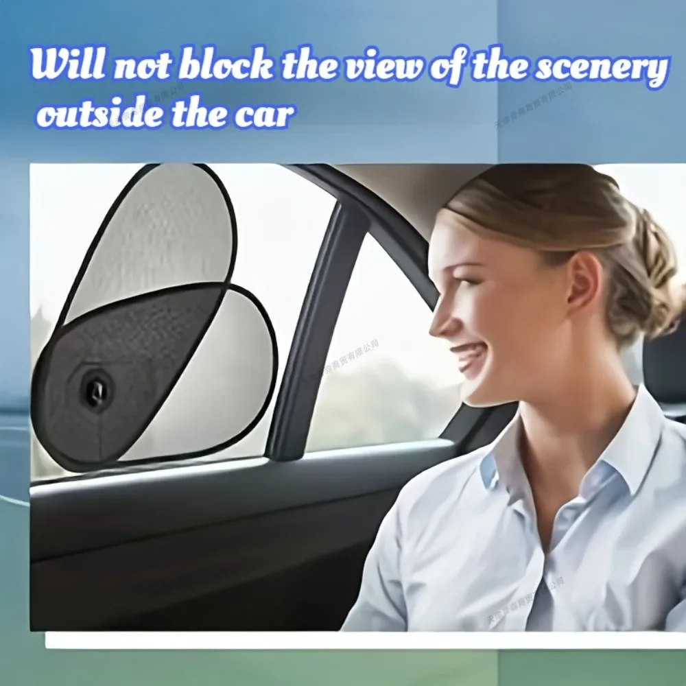 

1/2Pcs Car Side Window Adjustable Sunshade Foldable Sun Protection Heat Insulation Does Not Block The View Side Window Sunshade