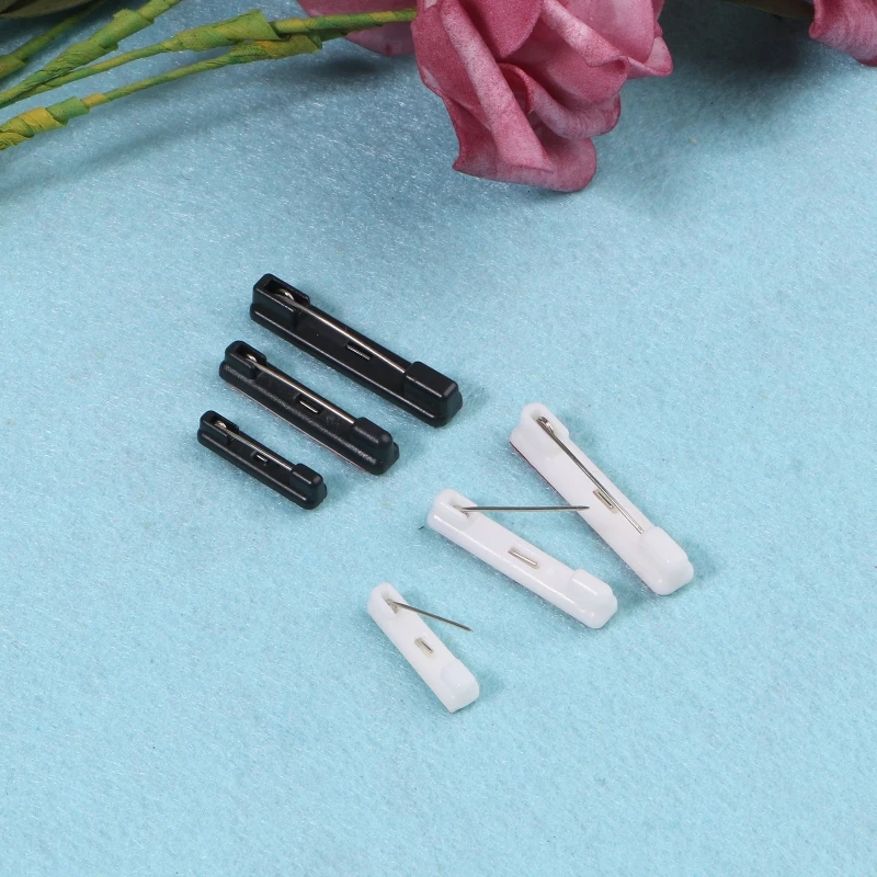 100Pcs Brooch Clasp Pins Badge for LATCH 3 Sizes 22mm/31mm/37mm DIY Jewelry Making for LATCH for Handmade Brooch Name Ta