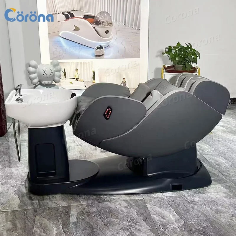 

Beauty Salon Reclining Head Spa Bed Modern Electric Adjustable Rotary Hair Salon Washing Chair Headspa Massage Shampoo Bed