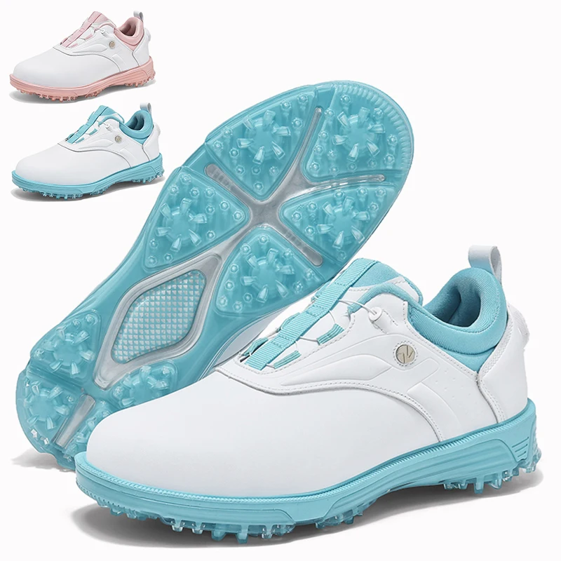 

Water proof Golf Shoes Women Leather Fashion Outdoor Spikeless Golf Sports Shoes Professional Beginner Golfers Train Sneakers