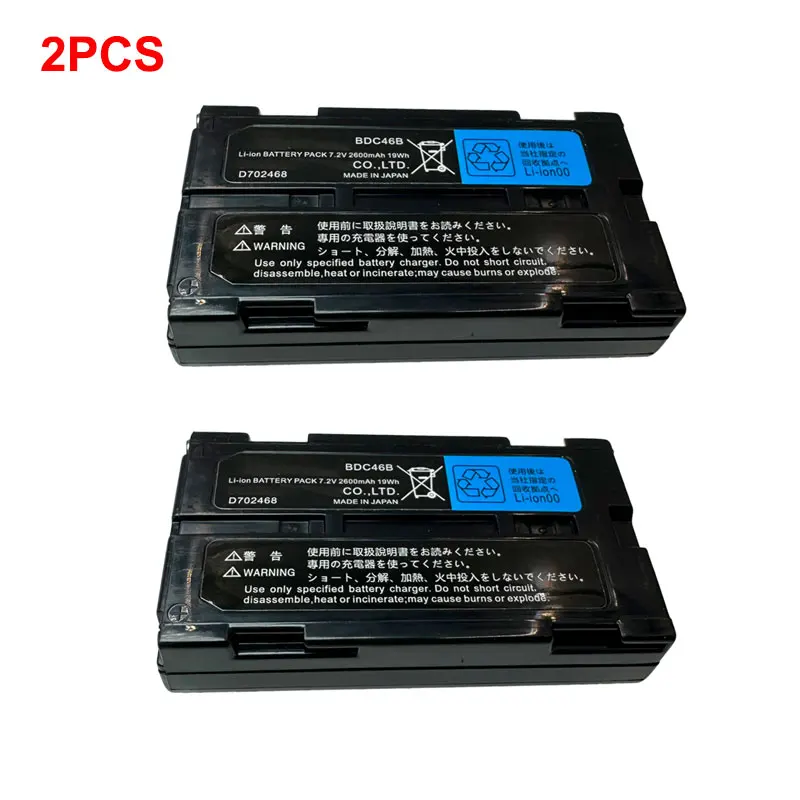 2PCS BDC46 BDC46B BDC-46B Battery For Sokk-ia Total Station SET230R SET300 SET330 SET530 SET63 SET/ NET 210/510/6100 2600mAh