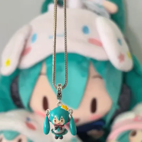 

Hatsune Miku diy glue beaded necklace cartoon two-dimensional animation peripheral high-value creative cute necklace beaded