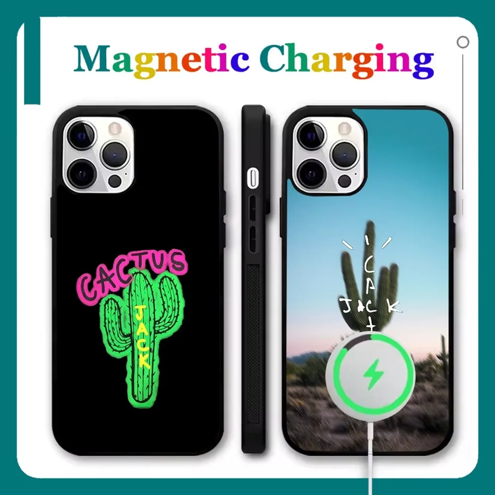 

T-TravisS Cactus Jack Scott Phone Case For iPhone 16,15,14,13,12,11,Pro,Max,Plus,Mini,SE New Magsafe Magnetic Wireless Charging