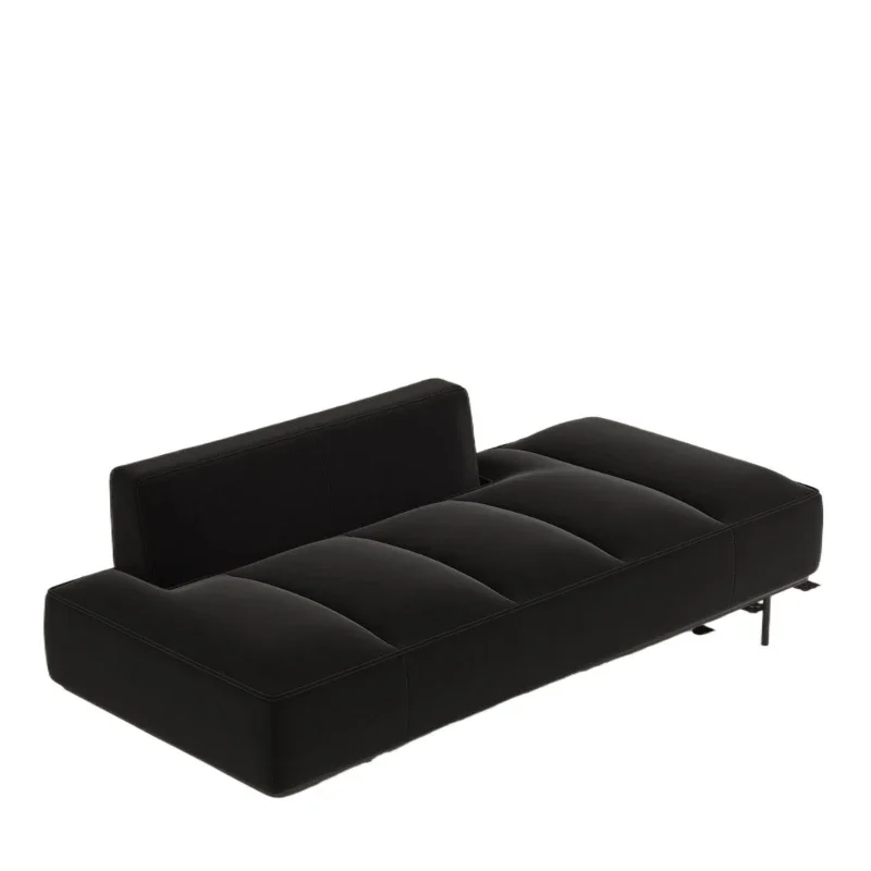 Nordic light luxury small apartment clothing store black sofa chair lounge area business meeting room sales office reception