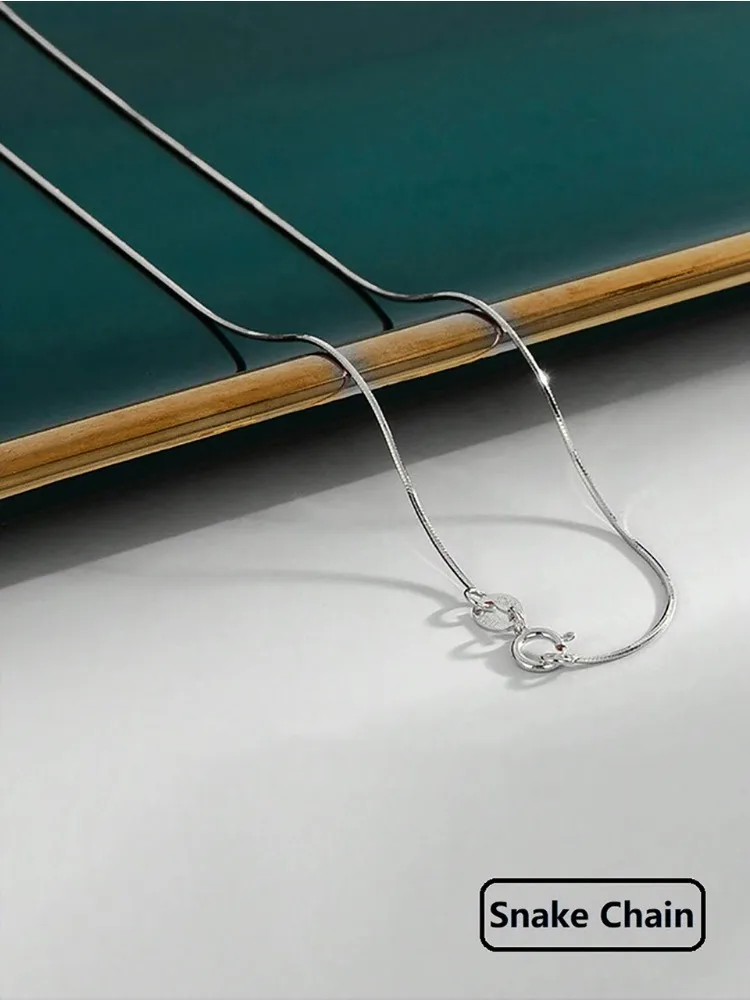 925 Sterling Silber Minimalistische 40cm 45cm Damen Einfache Halskette für Frauen Halskette Geschenke Mode Hochwertige Feine Schmuckstücke – Detail 12