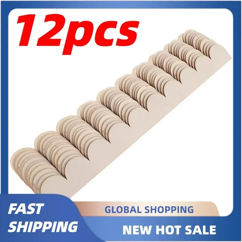 2026 Latest Models Top Quality 12/20Pcs Unfinished Scalloped Wooden Border Trim Strips DIY Christmas Craft Wall Home Decor