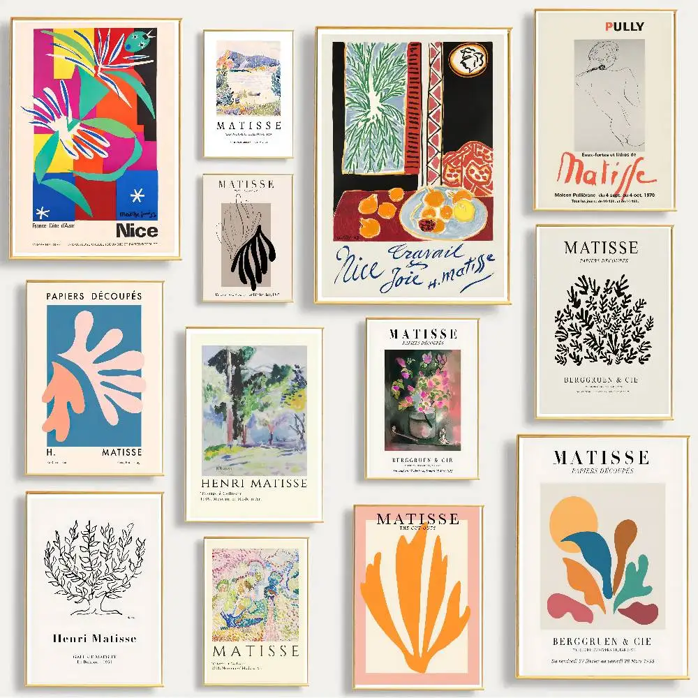 Vintage Henri Matisse famoso pintor obra de arte colección cartel sala de estar entrada restaurante arte decoración pintura
