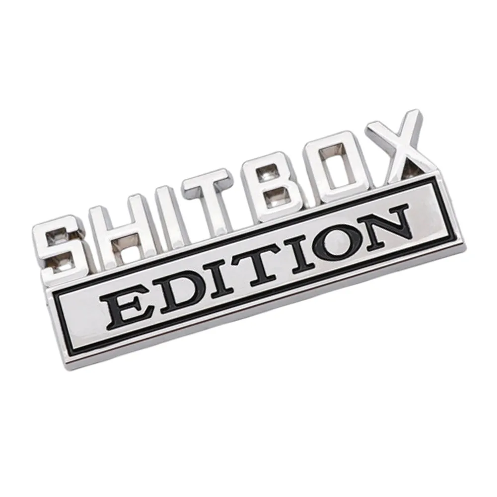 Car Emblem Sticker SHITBOX EDITION Badge For  Aveo   Trunk Decal Exterior Decoration Car Accessoies view 2