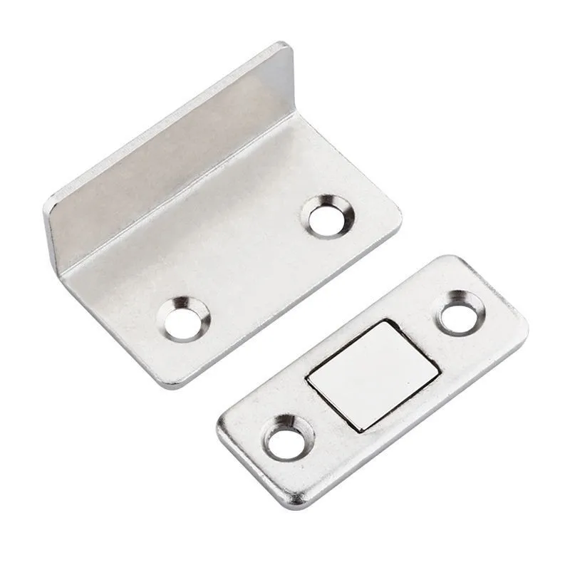 2sets Stainless Steel Magnetic Door Catch Strong Magnet Latch Kitchen Cabinet Cupboard Drawer Doors Hidden Closer