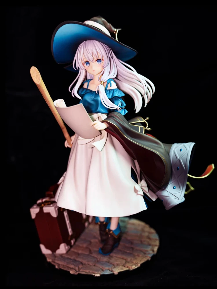 

Anime Figure Elaina Wandering Witch Traveler Early Summer Sky Broom Two Dimensional Beauty Girl Pvc Model Desktop Decoration