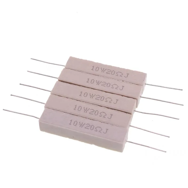 1 piece 20W 5% Cement Resistor Power Resistance 0.1R-10K 0.47 1 1.5 2.2 2.5 3 4.7 5.1 6 10 22 24 33 47 100 1.8K 2.2K 4.7K ohm