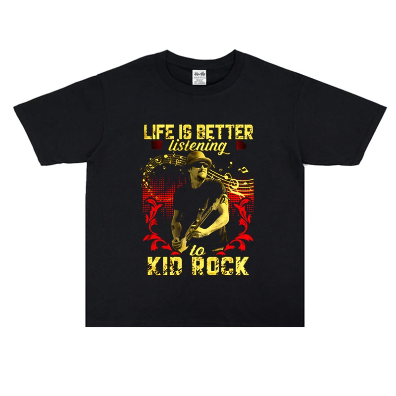 

2025 Kid Rock Rap Alternative Rock Kid T-shirt Short Sleeve Pure Cotton Heavy High-quality Luxury Brand Selling Popular Style